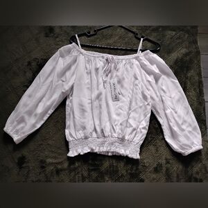 White Off-Shoulder Women's Top Sea Lustre S/M